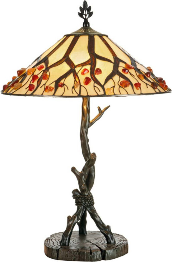 Bordlampe Jordis i Tiffany-stil