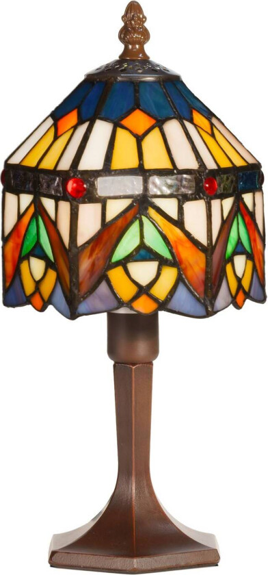 Dekorativ bordlampe Jamilia i Tiffany-stil