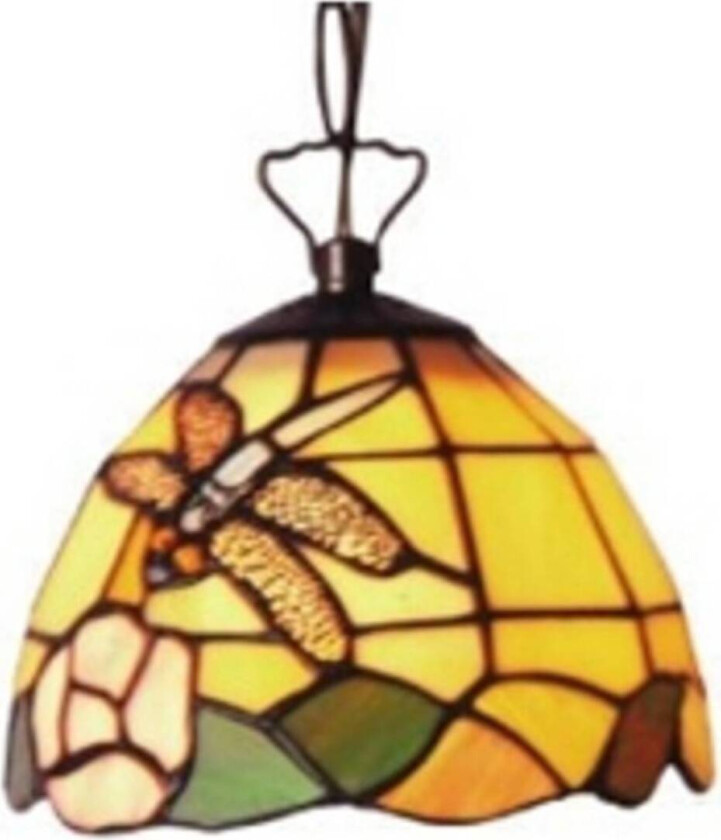 Dekorativ pendellampe i Tiffany-stil LIBELLE