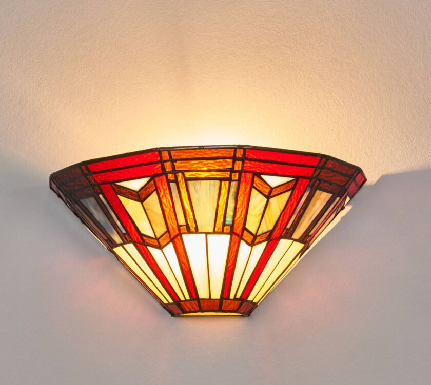 Lillie vegglampe i Tiffany-stil