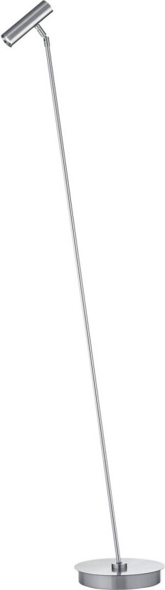 LED-gulvlampe Tom Pro, matt nikkel, 1 lyskilde, CCT, dimmer