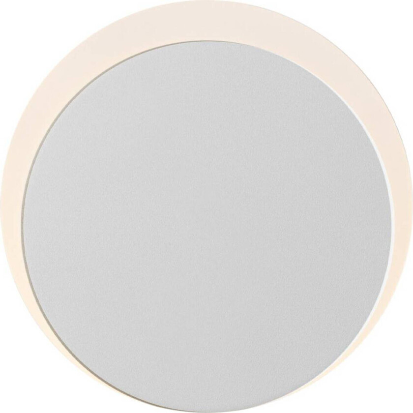 Sun-B LED-vegglampe, hvit, Ø 15 cm, IP54, USB, dimmer