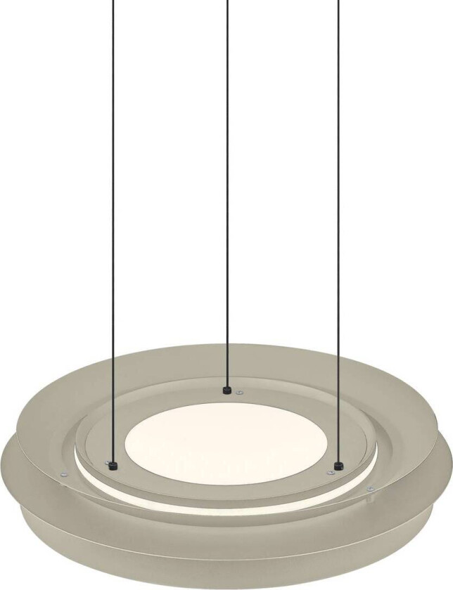 LED-hengelampe Lys, sandfarget, Ø 45 cm, CCT, fjernkontroll