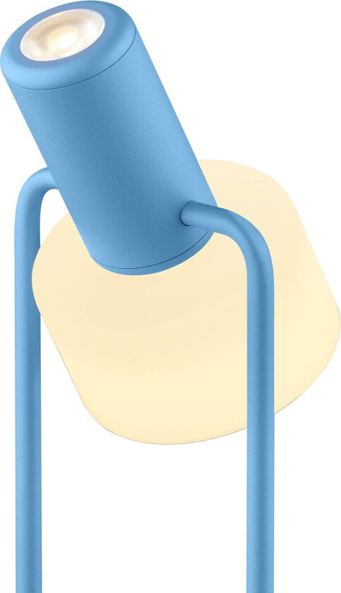 Banji LED-bordlampe, pastellblå, høyde 37 cm, berøringsdimmer