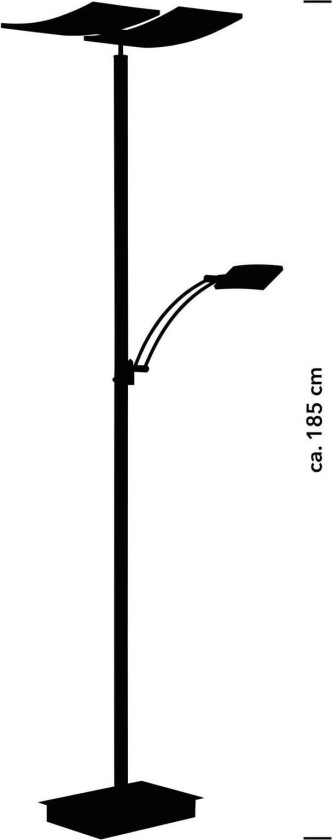 LED-gulvlampe Andy, 3 lyskilder, antrasitt, CCT, dimmer