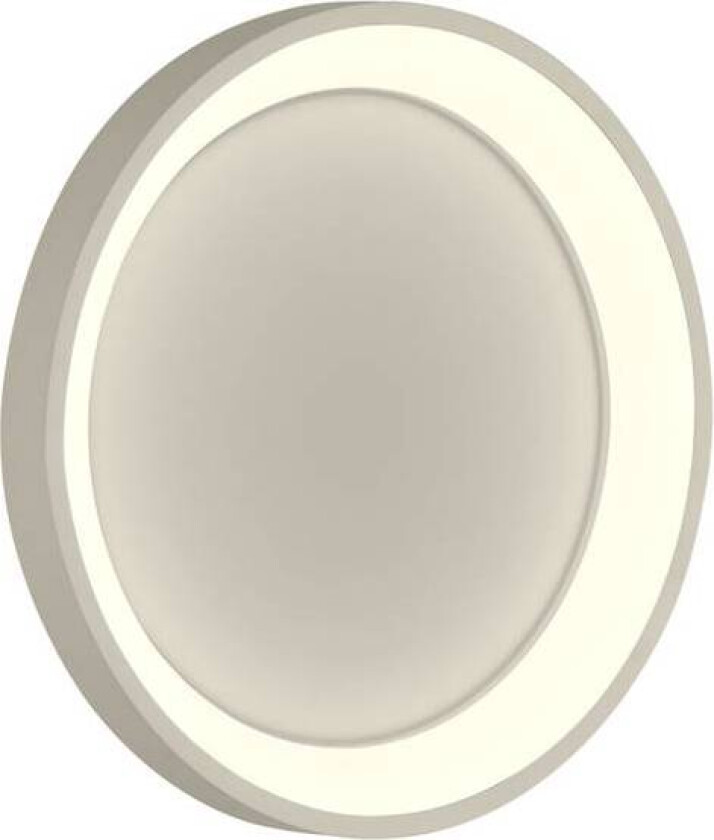 Aaron LED-vegglampe, Ø38 cm, sandfarget, CCT, fjernkontroll