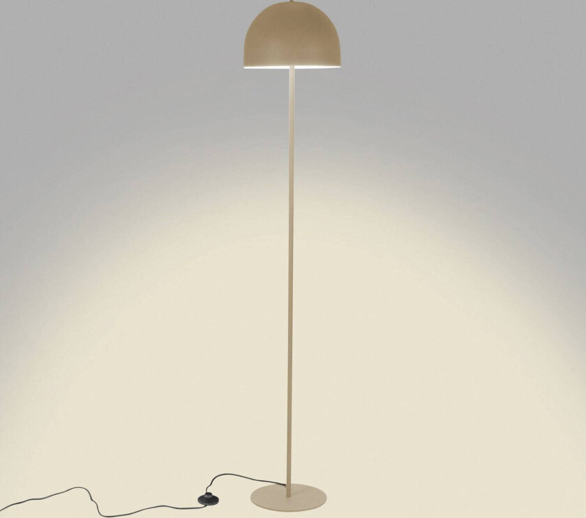 gulvlampe Fres, beige, stål, høyde 160 cm
