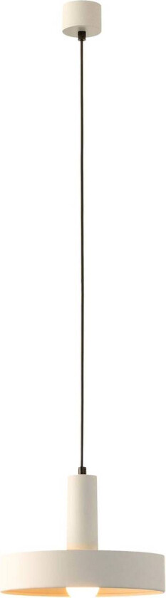 Keops 1 LED-pendellampe, matt hvit, Ø 28 cm, aluminium