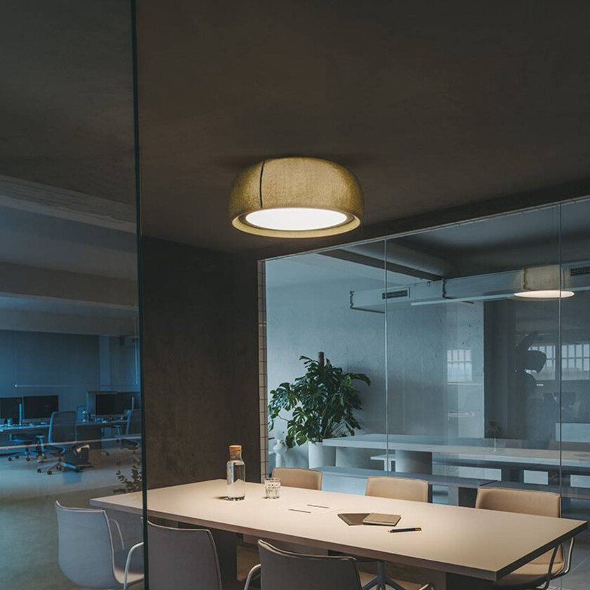 LED-taklampe Gong, grønn, 3 000 K, Ø 61,2 cm