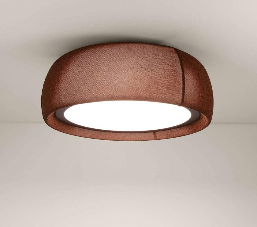 LED-taklampe Gong, brun, 2700 K, Ø 61,2 cm