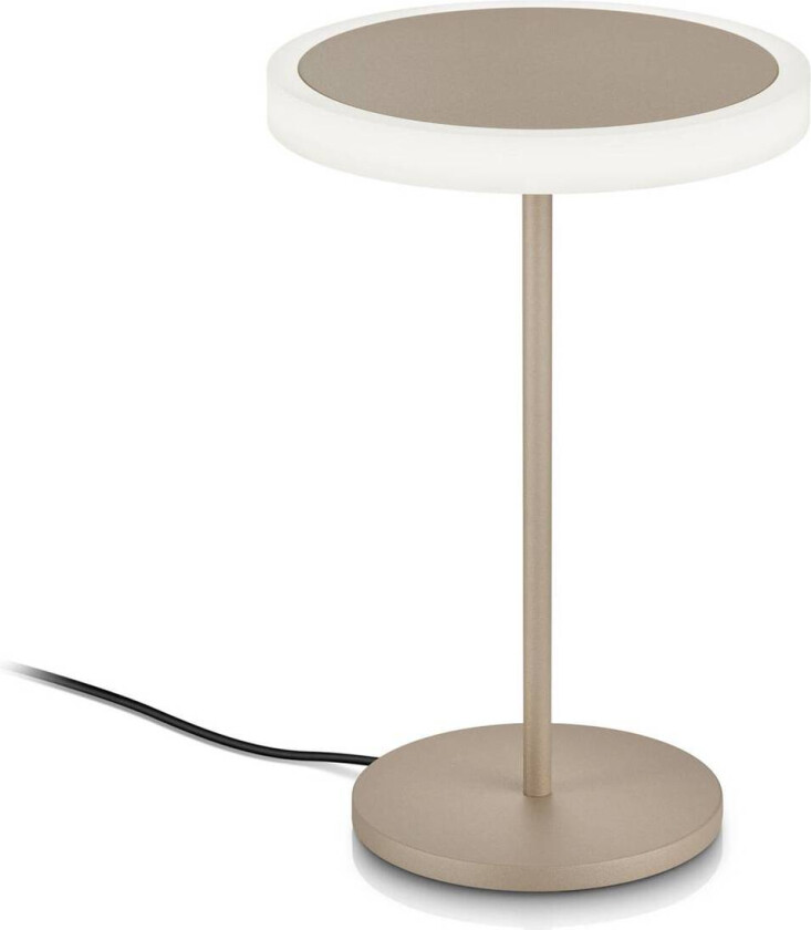 LED-bordlampe Tilda, sand metallic, gestkontroll