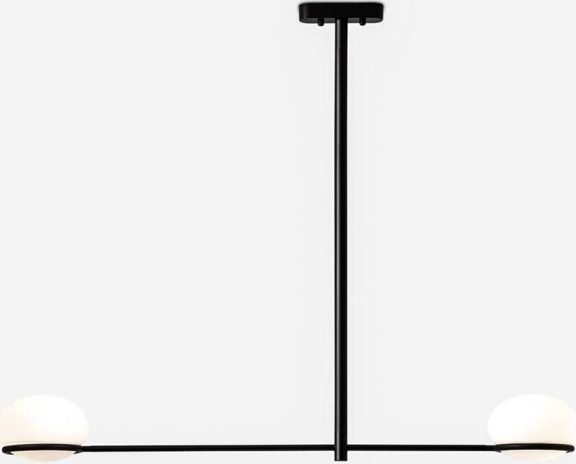 Coco Double-pendellampe, svart, lengde 110 cm