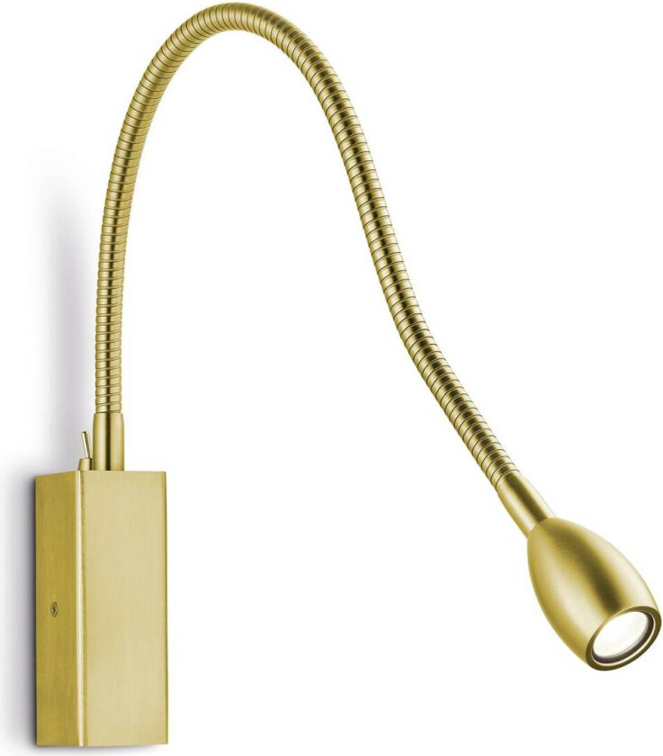 Banu LED-vegglampe med bryter, messing, 30 cm