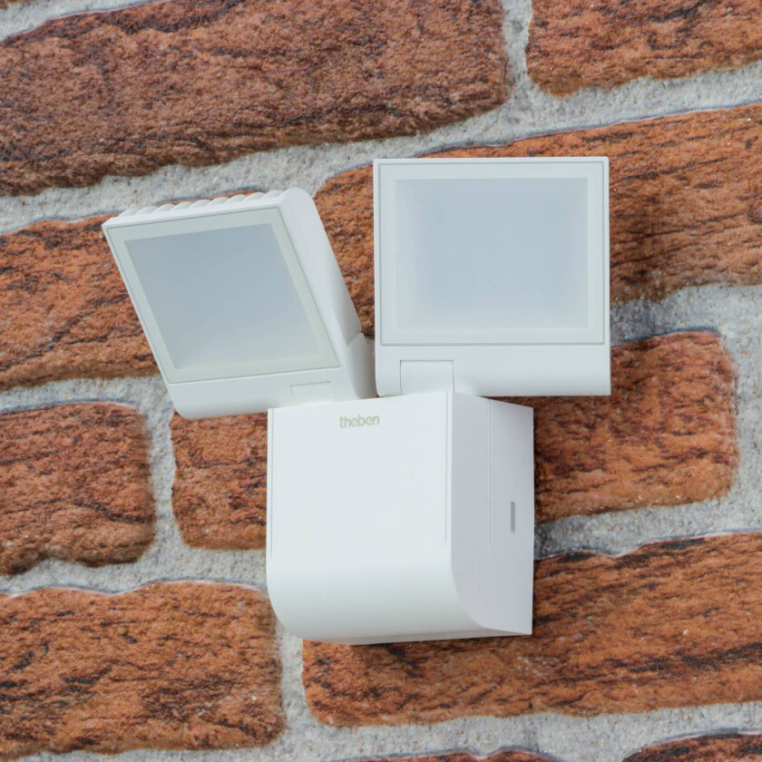 utendørs LED-vegglampe theLeda S17-100L, hvit, 2 lyskilder.