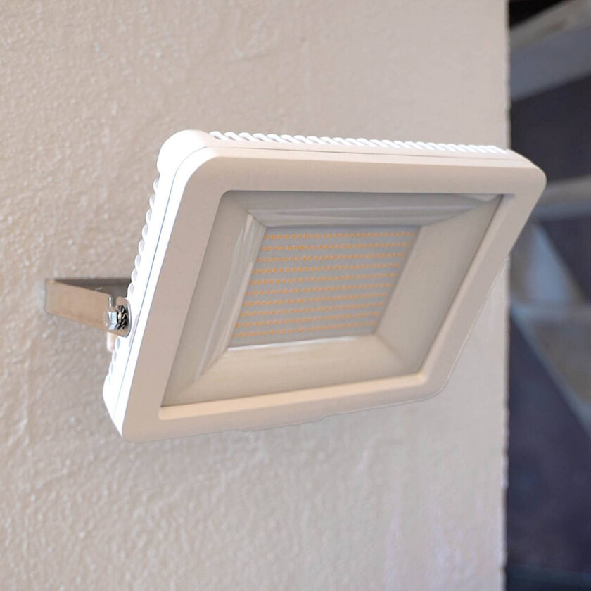 utendørs LED-spot theLeda B100L W, hvit, 3000K, 100 W