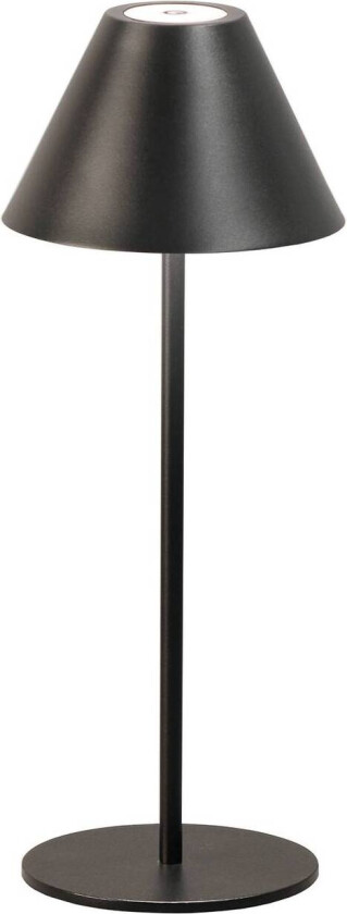 Kano LED oppladbar bordlampe, svart, dimbar, justerbar, IP54