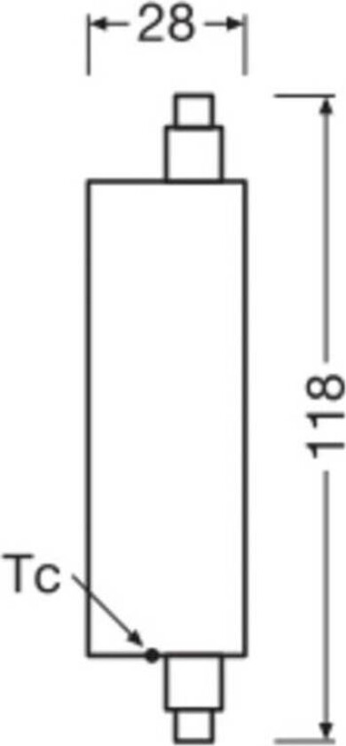 OSRAM LED-rørpære R7s 20W rør 3000K 300°