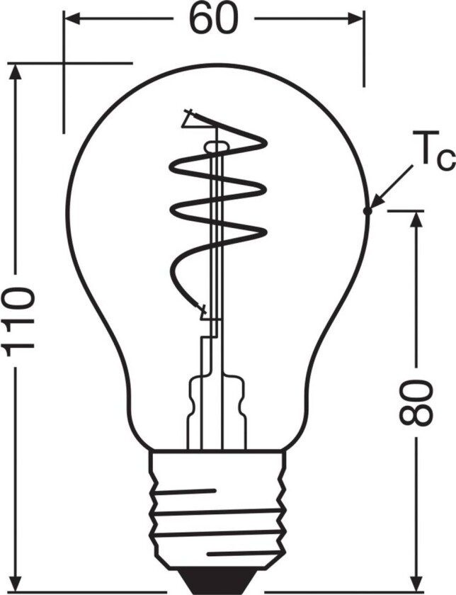OSRAM LED Vintage E27 3,4W 2 700K Spiral Filament klar