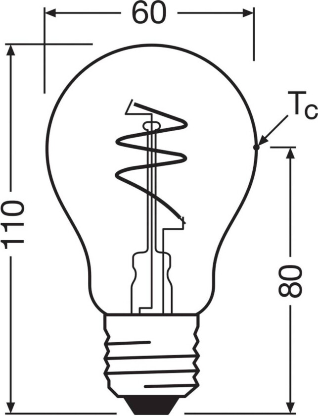 OSRAM LED Vintage E27 4,9W 2 700K Spiral Filament gull