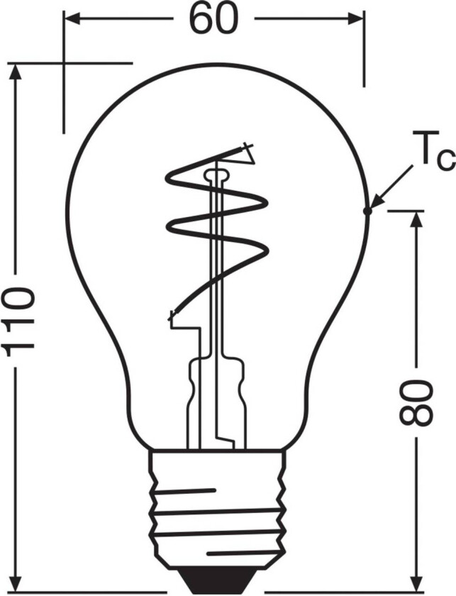 OSRAM LED Vintage E27 4,6W 2.200K Spiral Filament klar dimbar
