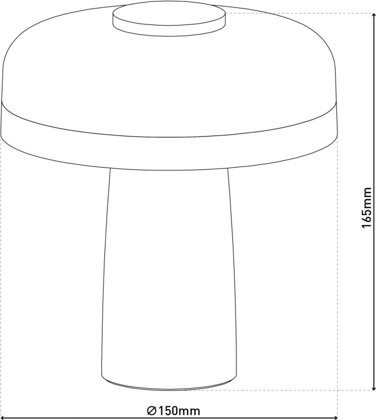 LED-bordlampe Pilu, mint, høyde 16,5 cm metall touchdim