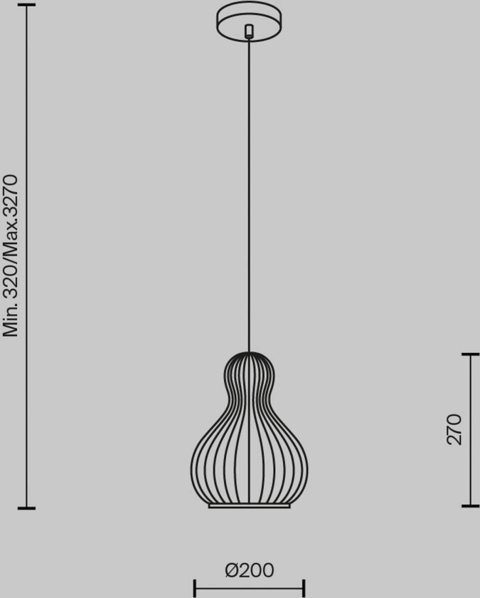 Roots hengelampe, Ø 20 cm, høyde 27 cm, beige, tre