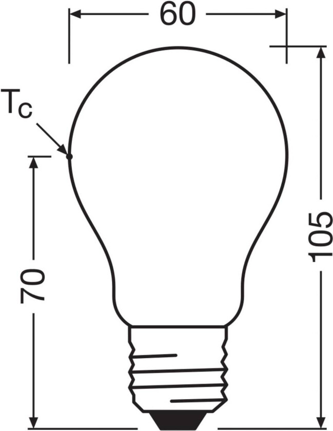 OSRAM LED-pære matt E27 2,2W 2700K 470lm dimbar