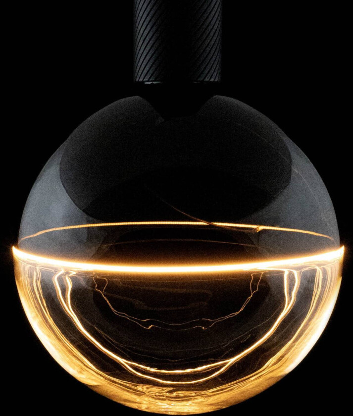 LED-Globe Illusion E27 G190 klar/svart 6W 1900K dimbar