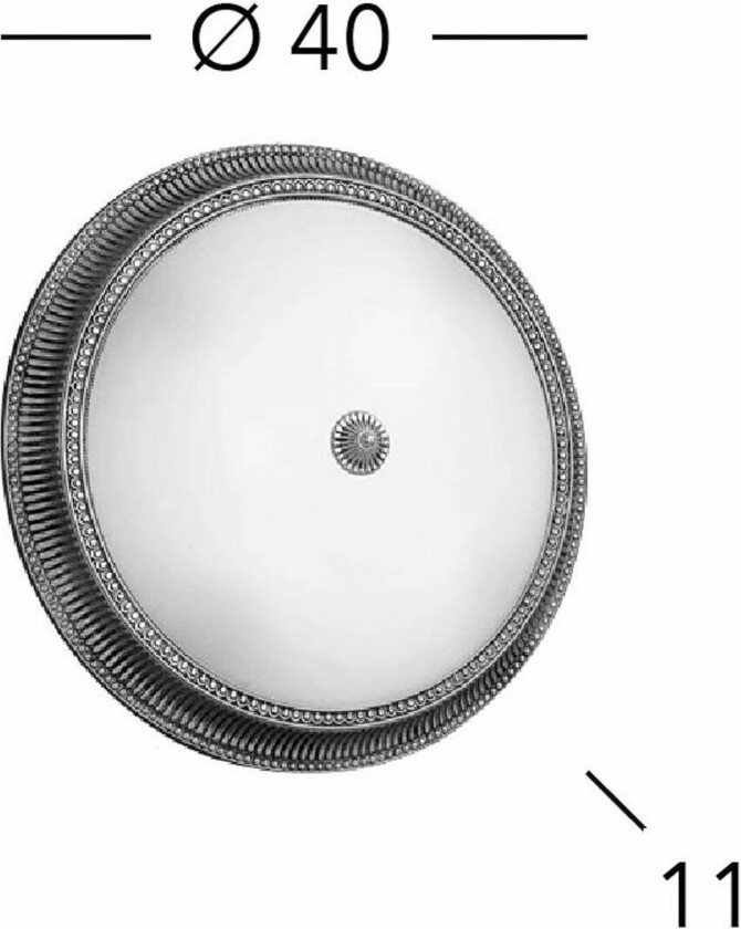 Milord taklampe, Ø 40 cm, 24 karat gullbelagt