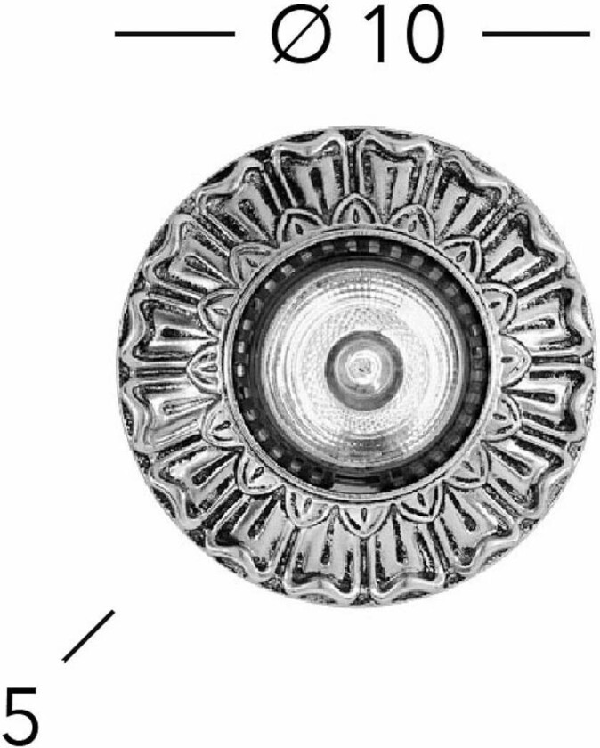downlight Milady, Ø 10 cm, 24 karat gullbelagt
