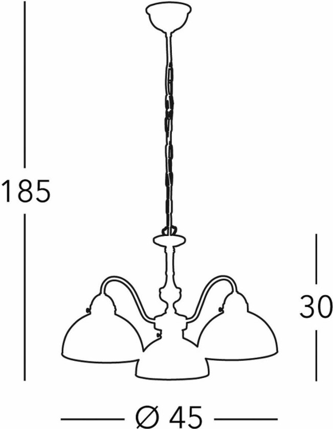 Kolarz hengelampe Nonna, Ø 45 cm, hjortegrønn, 3 lyskilder.