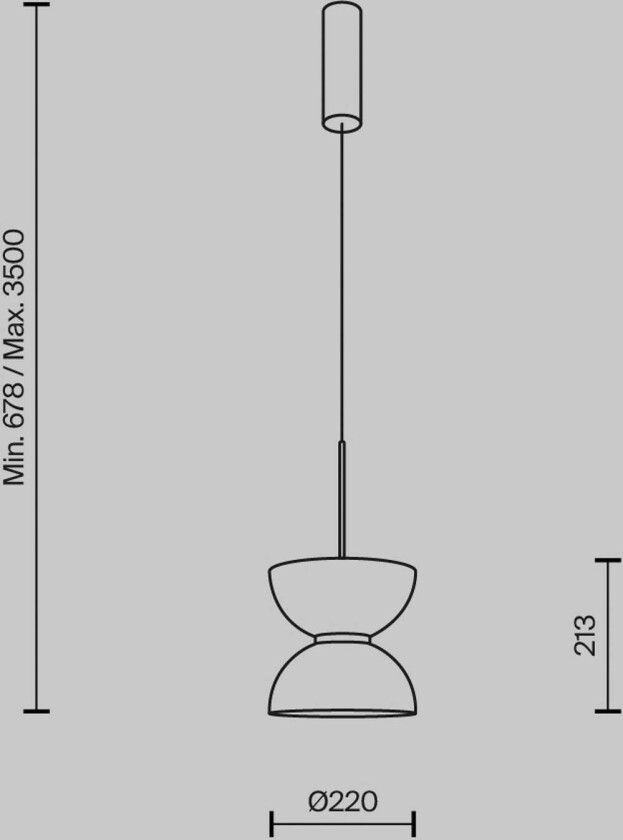 LED-hengelampe Kyoto, hvit, Ø 22 cm, glass, metall