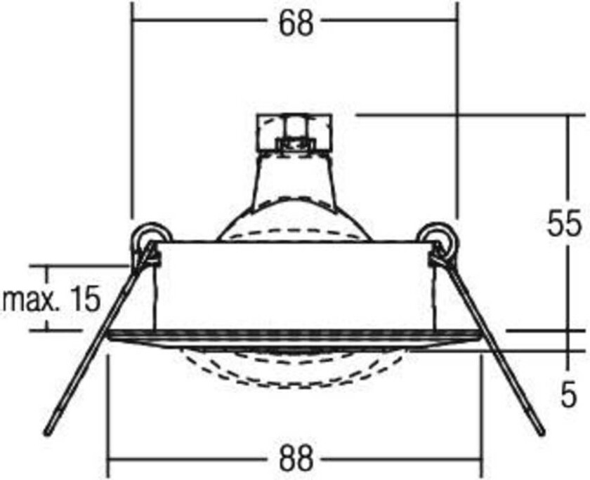 LED innfelt spot Seven-R, 3000 K, matt hvit, aluminium