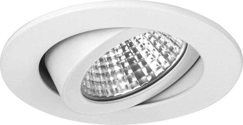 LED innfelt spot Seven-R, 2700 K, hvit matt, aluminium