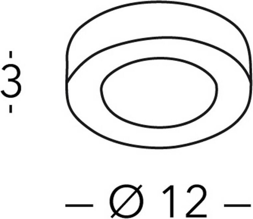 Kolarz Click R taklampe, hvit, metall, GX53, Ø 12 cm