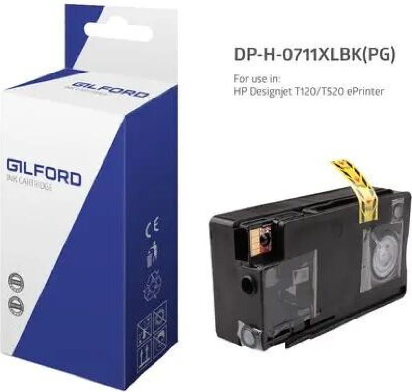Blekk Svart Dh-711xlbk 80ml - Dj T120