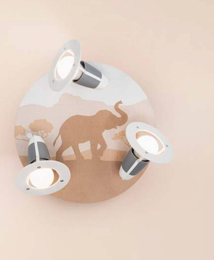 Taklampe Scandi Savanne, oransje, Ø 29 cm, 3 lyskilder