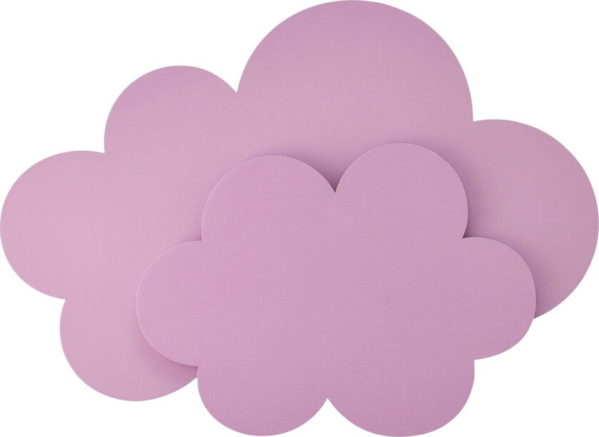 LED-vegglampe Wölkchen med støpsel, rosa, tre, dimbar