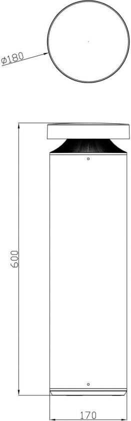 Faro LED-gatelampe, høyde 60 cm, mørkegrå, DALI, 3 000 K