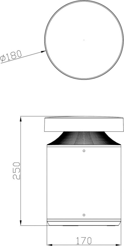 Faro LED-sokkellampe, høyde 25 cm, mørkegrå, DALI, 3 000K