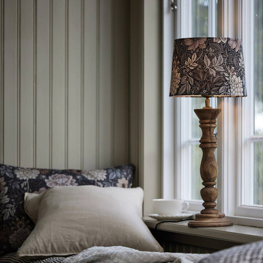 bordlampe Lodge Sofia Dahlia brun Ø 25cm høyde 59cm