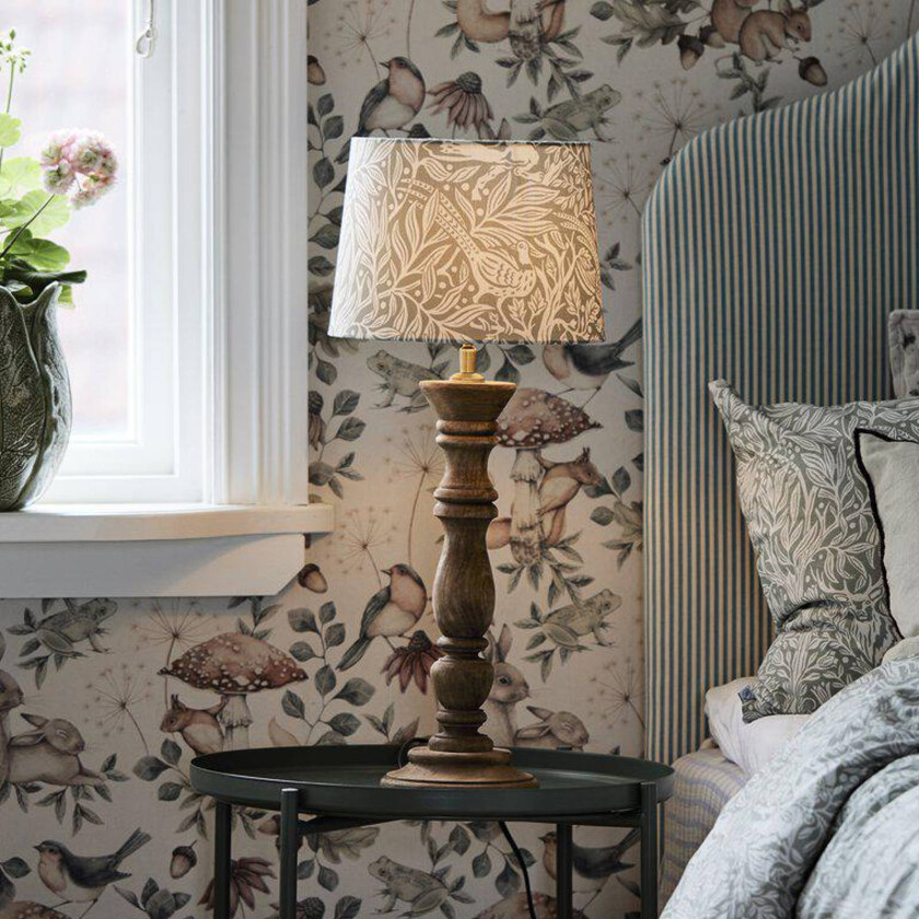 bordlampe Lodge Sofia Elder grå Ø25cm høyde 59cm