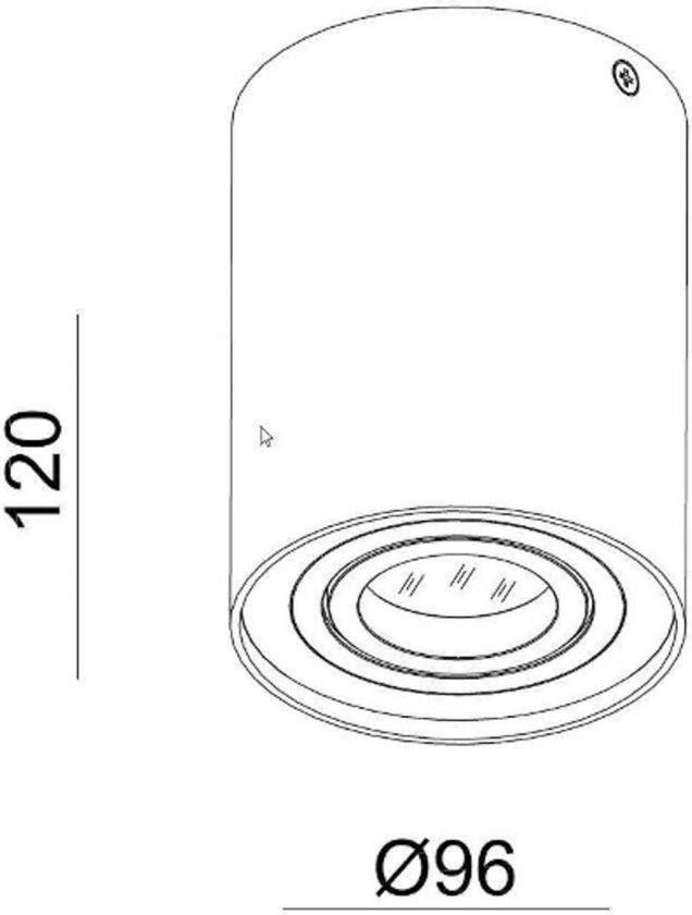 Bengala downlight, hvit, Ø 9,6 cm, roterbar og svingbar