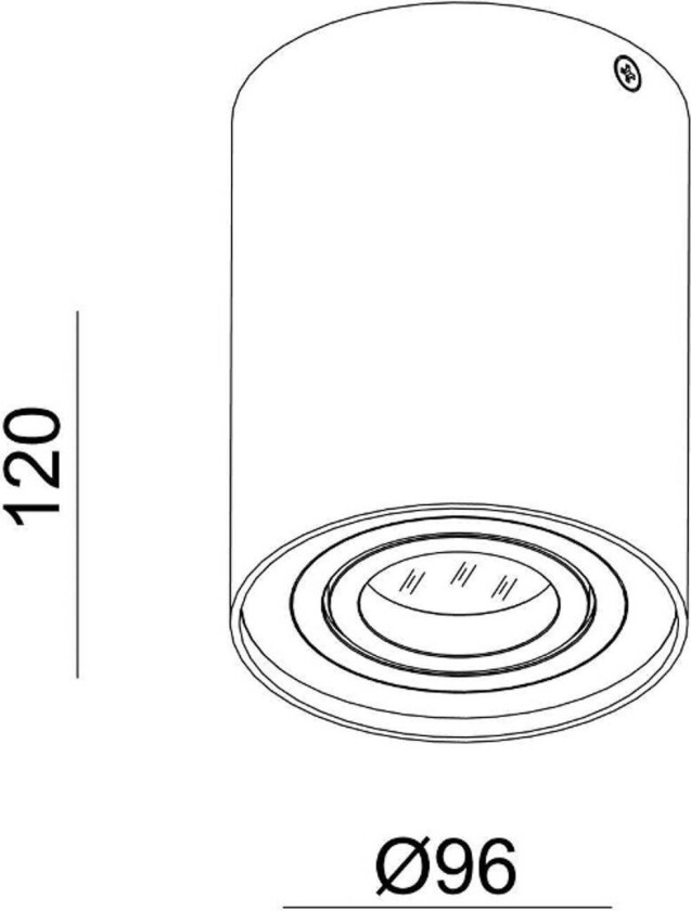Bengala downlight, sølv, Ø 9,6 cm, roterbar og svingbar