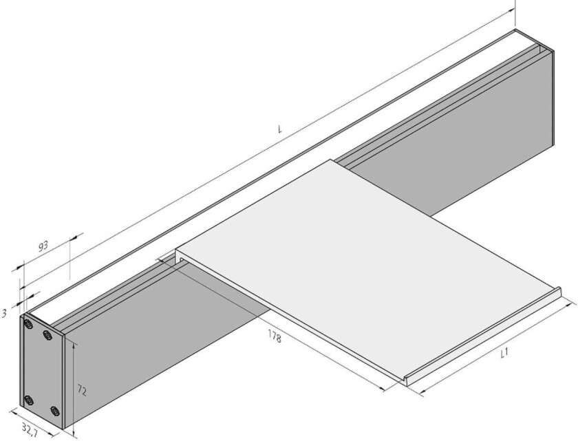 LED-vegglampe Intero-Line, svart, 120 cm, aluminium, CCT opp/ned