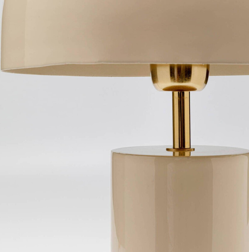 KARE bordlampe Loungy, hvit, stål, høyde 38 cm