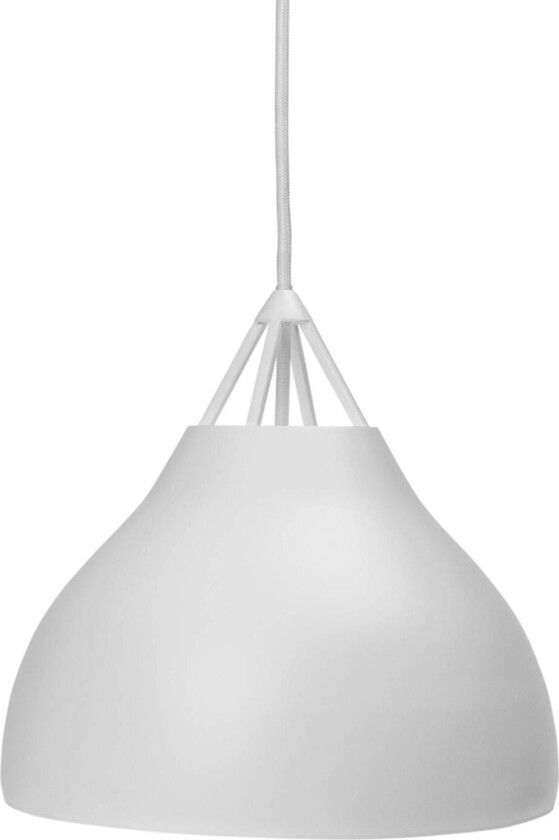 Pyra pendellampe, Ø 23 cm, hvit, metall
