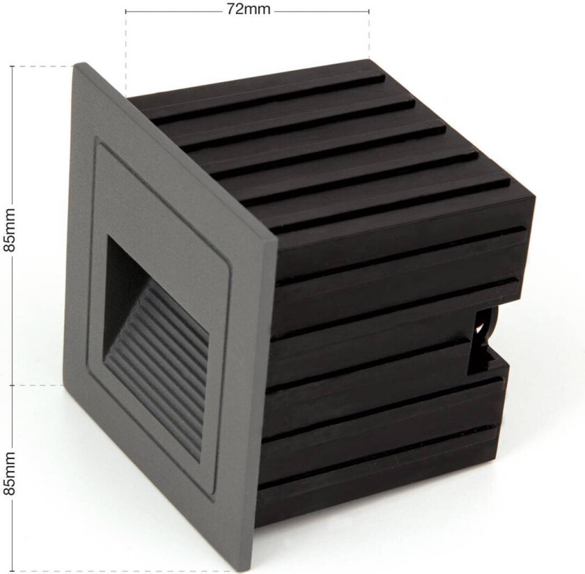 Loro LED innfelt vegglampe, antrasitt, bredde 8,5 cm, aluminium