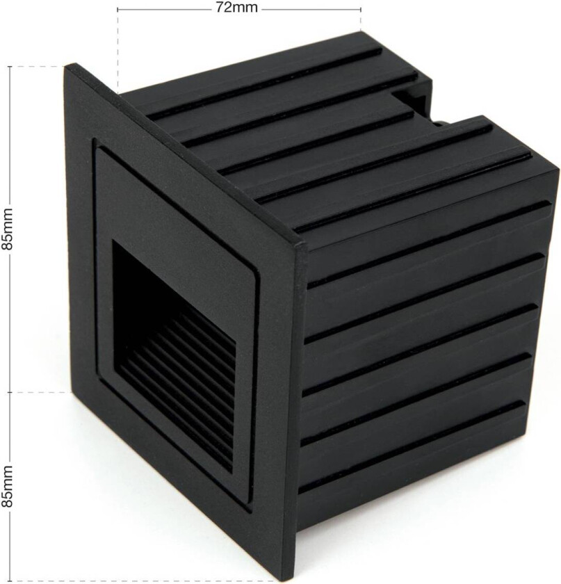 Loro LED innfelt vegglampe, svart, bredde 8,5 cm, aluminium