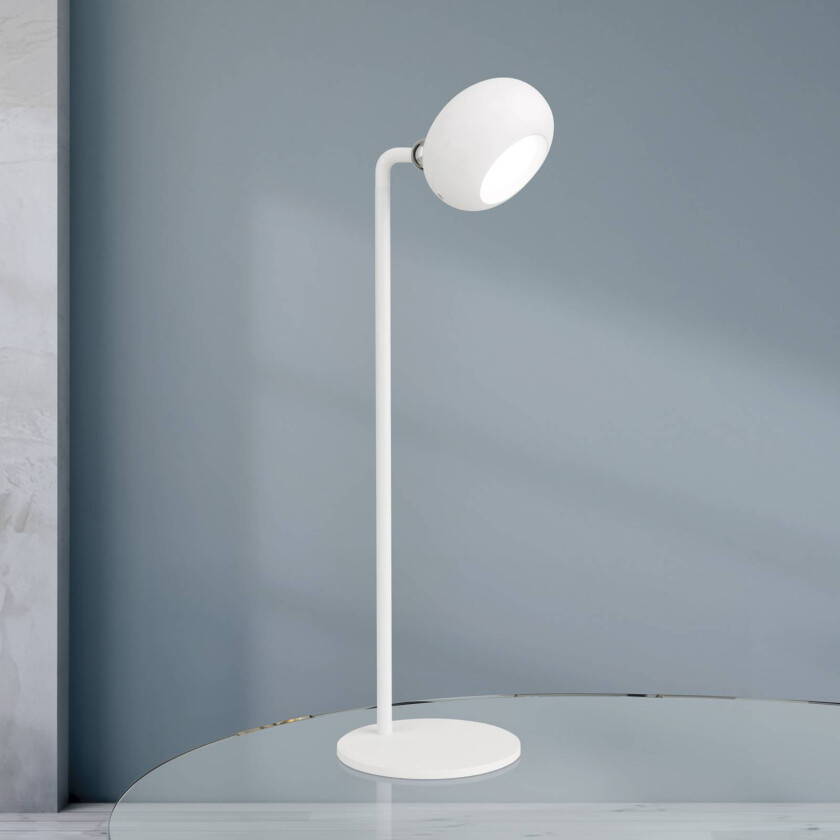 Kerby LED-bordlampe, hvit, høyde 40 cm, aluminium/stål, CCT